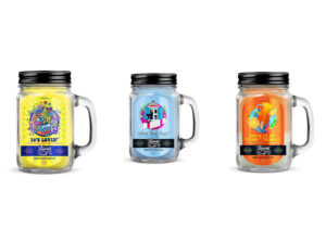 Three 12oz Beamer Candles in different scents showcasing American craftsmanship.